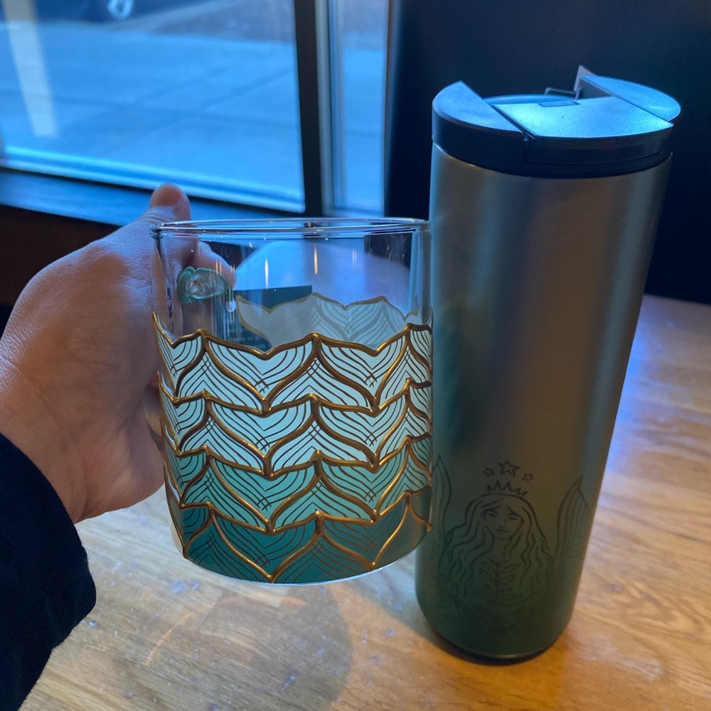 Starbucks mermaid limited edition glass mug